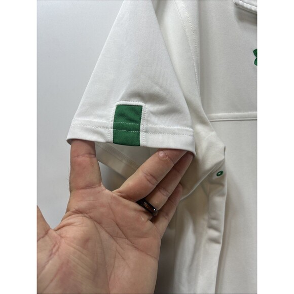 Under Armour Heatgear White Golf mens Polo Golf Shirt Size XS Oregon Ducks - Picture 3 of 9